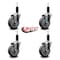 Service Caster 4'' Thermoplastic Rubber Wheel Swivel 1-1/8'' Expanding Stem Caster Set, 4PK SCC-EX20S414-TPRB-118-4 - alternate 2